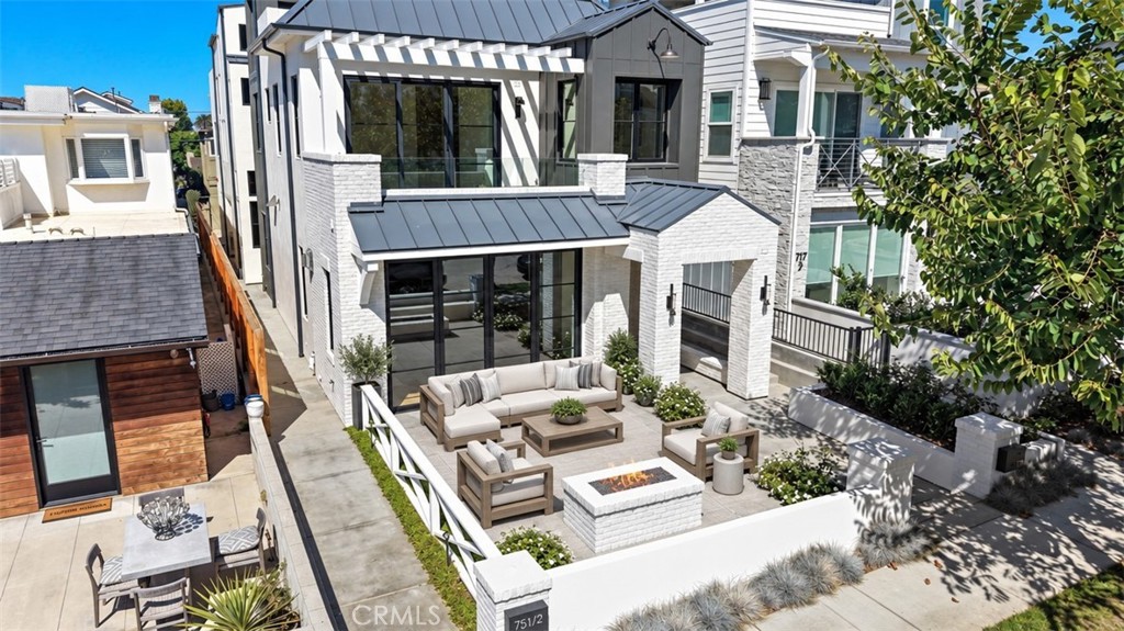Stunning Entry and Front Patio (Digitally Staged) - 715 Poinsettia, Corona Del Mar CA 92625 - photo 2