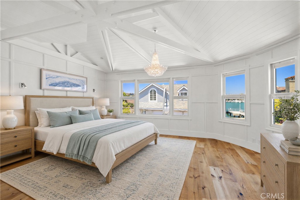 Virtually staged primary bedroom - 761 Via Lido Nord, Newport Beach CA 92663 - photo 27