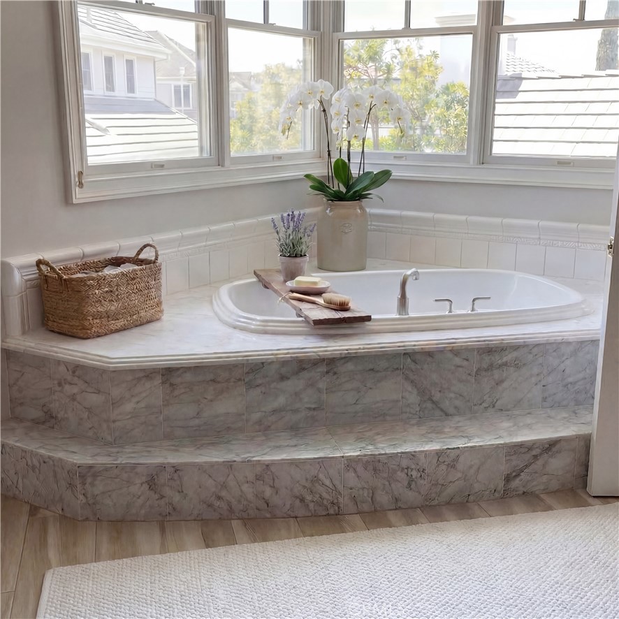 Primary tub virtually staged - 96 Old Course, Newport Beach CA 92660 - photo 19