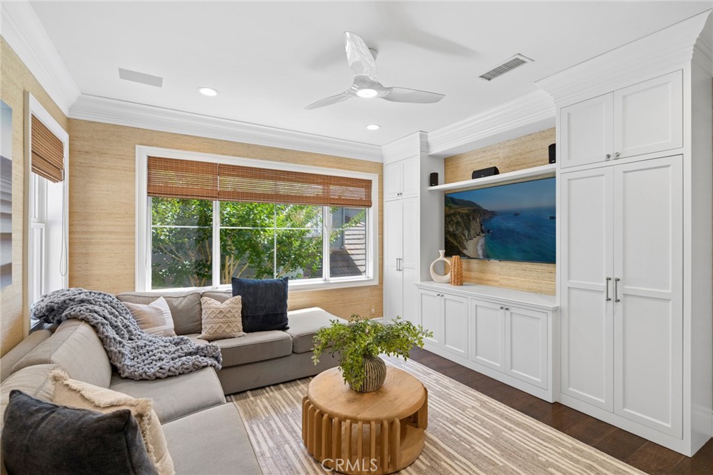 Custom built entertainment wall. - 25 Lyon, Newport Coast CA 92657 - photo 28