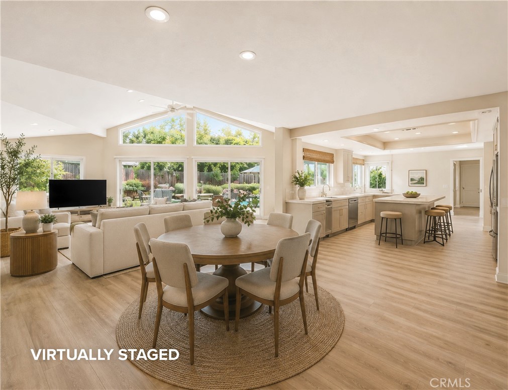 A 'great room' flooded with light and an open floorplan. Digitally enhanced. - 1321 El Finito Way, North Tustin CA 92705 - photo 5