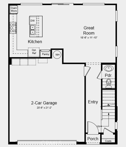 Floor Plan Level 1 - 1021 E Overlook Drive, Orange CA 92867 - photo 35