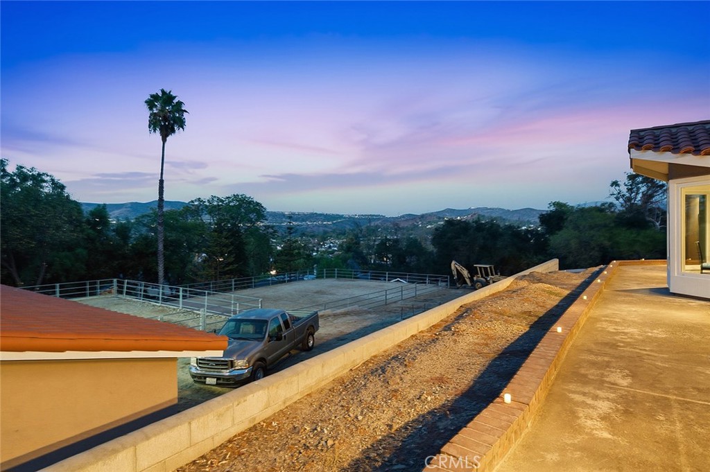View from the fourth bedroom patio over the stalls and arena - 10571 Morada, Orange CA 92869 - photo 64