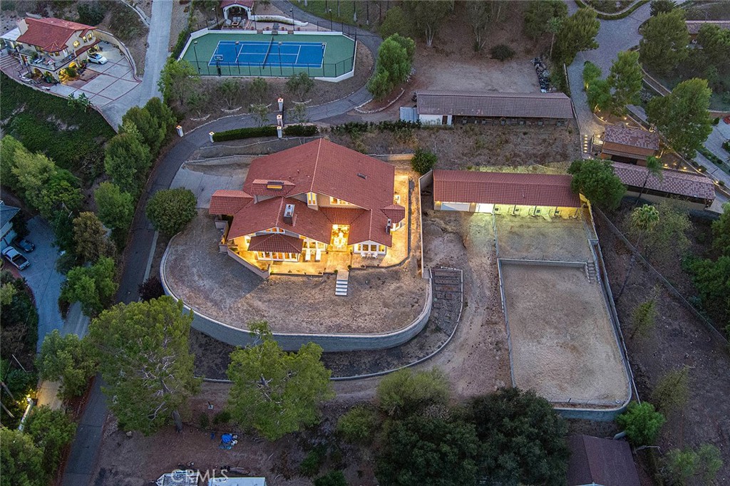 An aerial view at dusk - 10571 Morada, Orange CA 92869 - photo 69