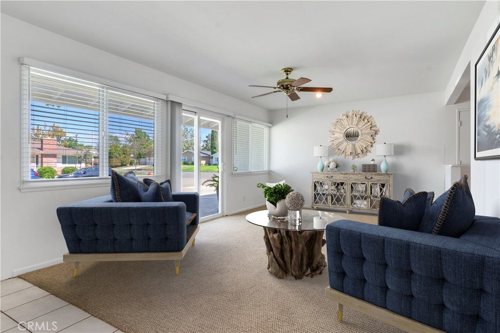 Living room virtually staged - 1102 E. Amber Avenue, Orange CA 92865 - photo 4