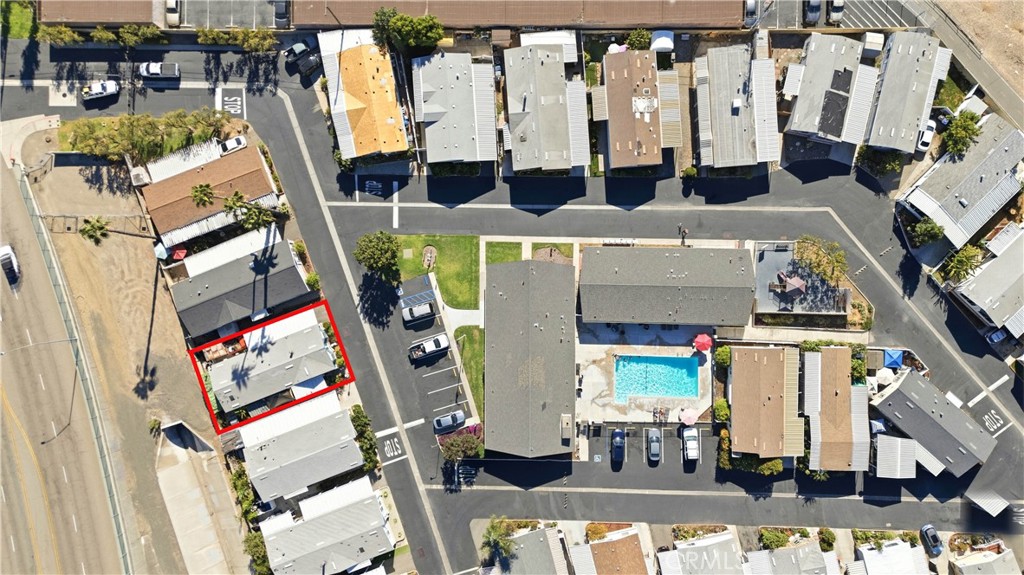 Community pool-Aerial view - 1925 E La Veta Avenue 49, Orange CA 92866 - photo 57