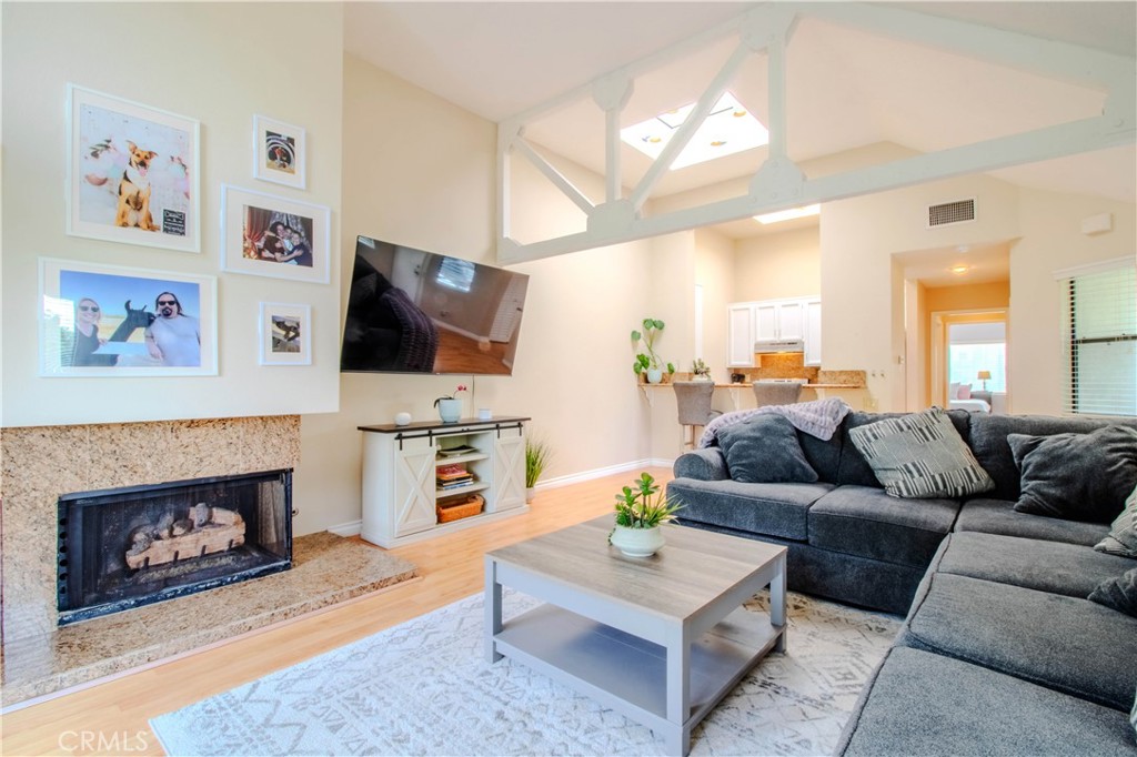 Living Room with Fireplace - 5744 E Creekside 21, Orange CA 92869 - photo 13