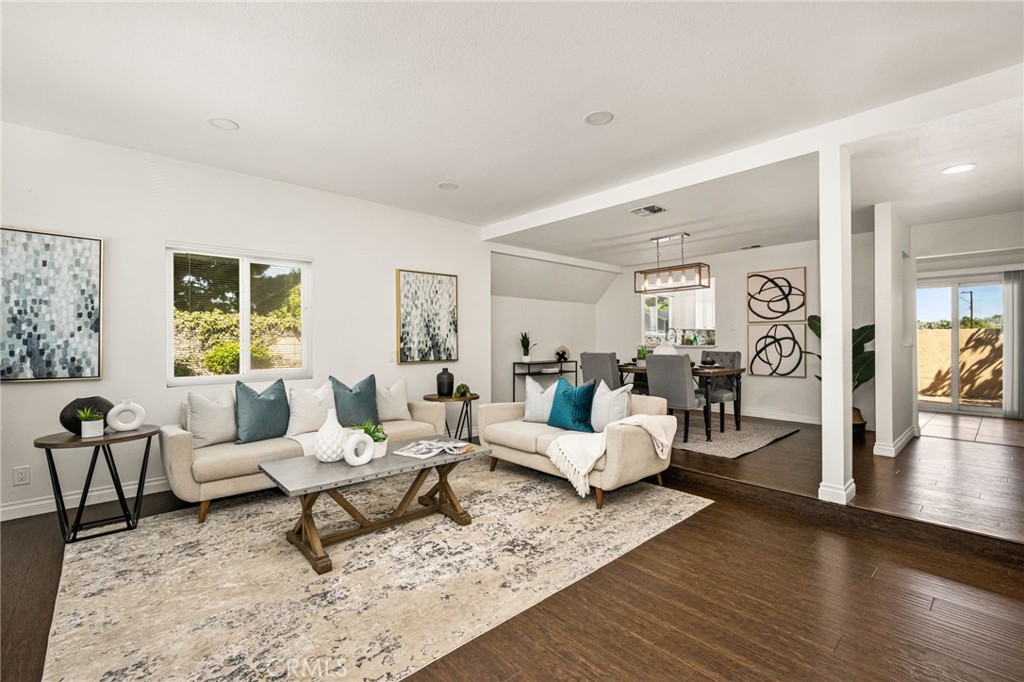 Living room open to dining area - 621 W Fletcher 24, Orange CA 92865 - photo 5
