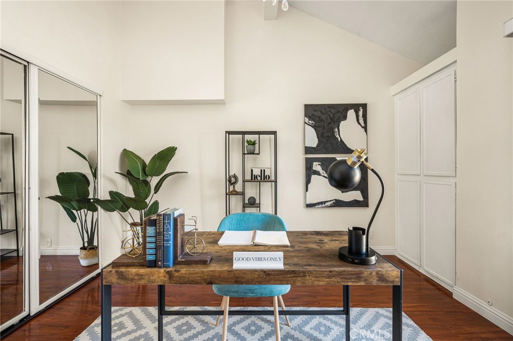 Second bedroom, staged as office - 621 W Fletcher 24, Orange CA 92865 - photo 40