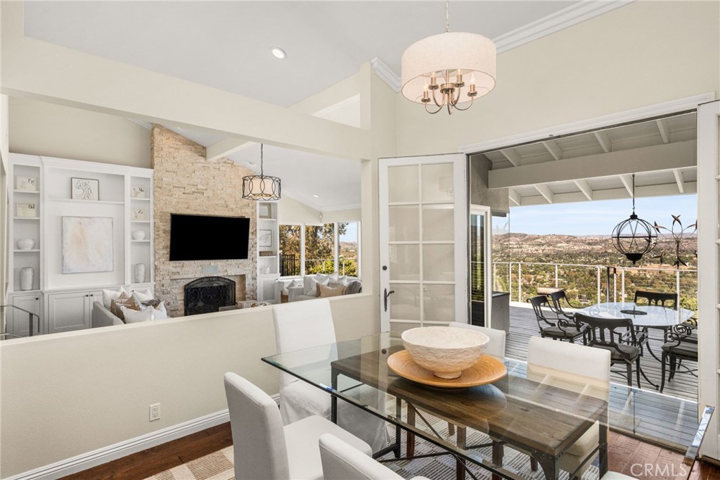 French doors leading to the backyard and the view - 6703 E La Cumbre, Orange CA 92869 - photo 8
