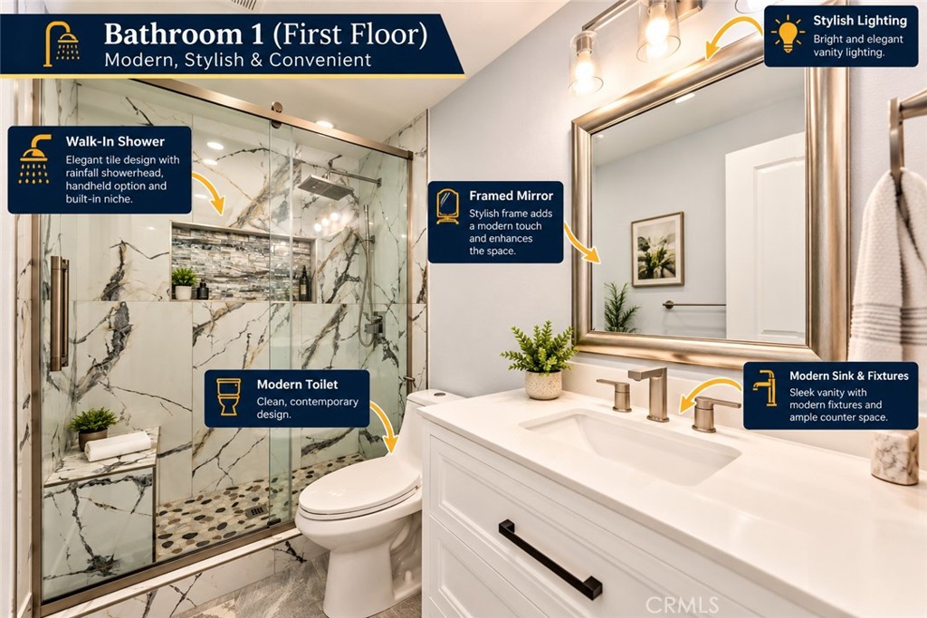 2nd Floor Full Bathroom - 1202 Lima Cir 23, Placentia CA 92870 - photo 14