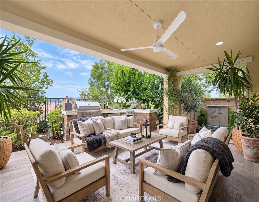 Covered outdoor dining. Virtually staged with - 31 Garcilla Drive, Rancho Mission Viejo CA 92694 - photo 14