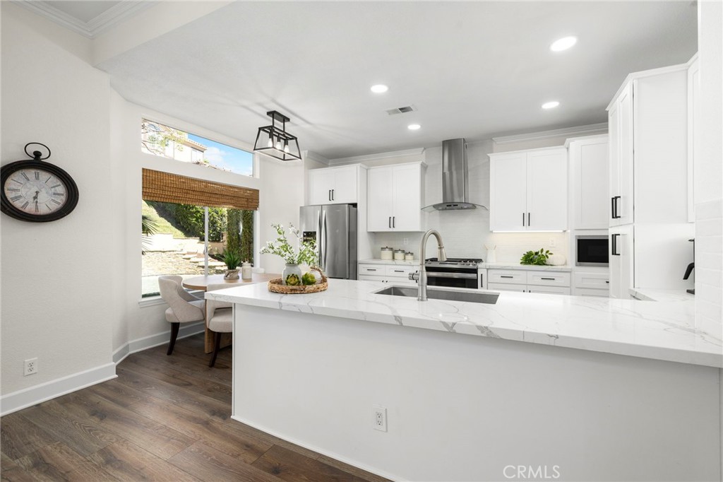 Remodeled kitchen includes nook and breakfast bar - 1 Villamoura, Rancho Santa Margarita CA 92679 - photo 12
