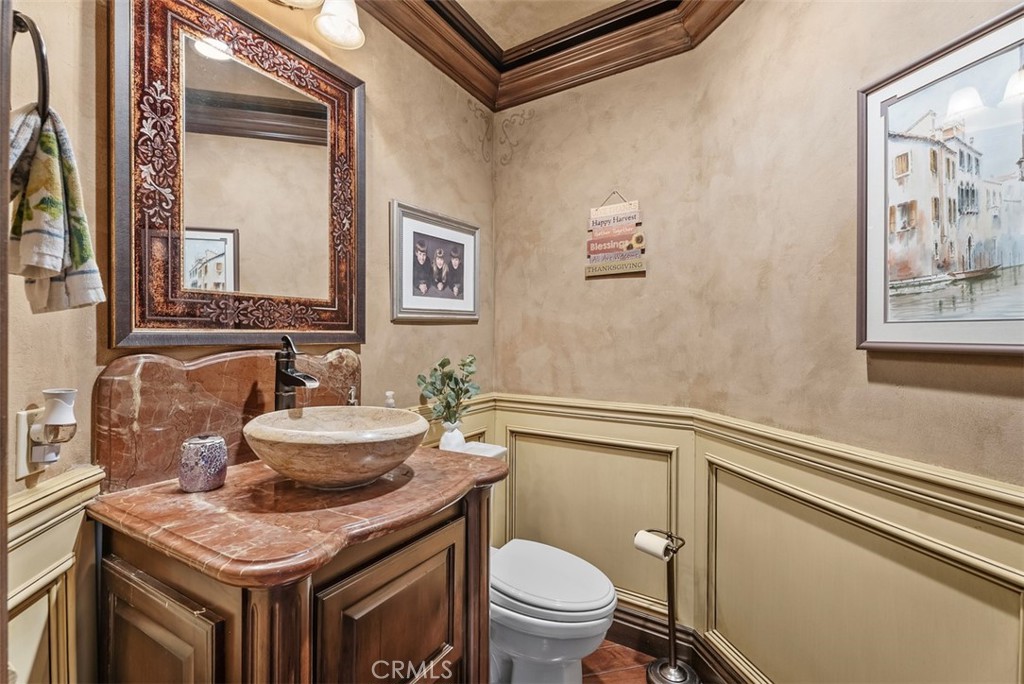 Downstairs Half Bath - 10 Thorn Oak, Rancho Santa Margarita CA 92679 - photo 19