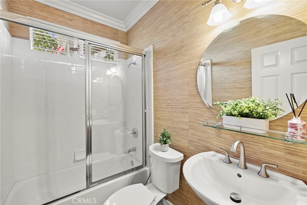 Guest bathroom located downstairs. - 30 Acanthus, Rancho Santa Margarita CA 92688 - photo 18