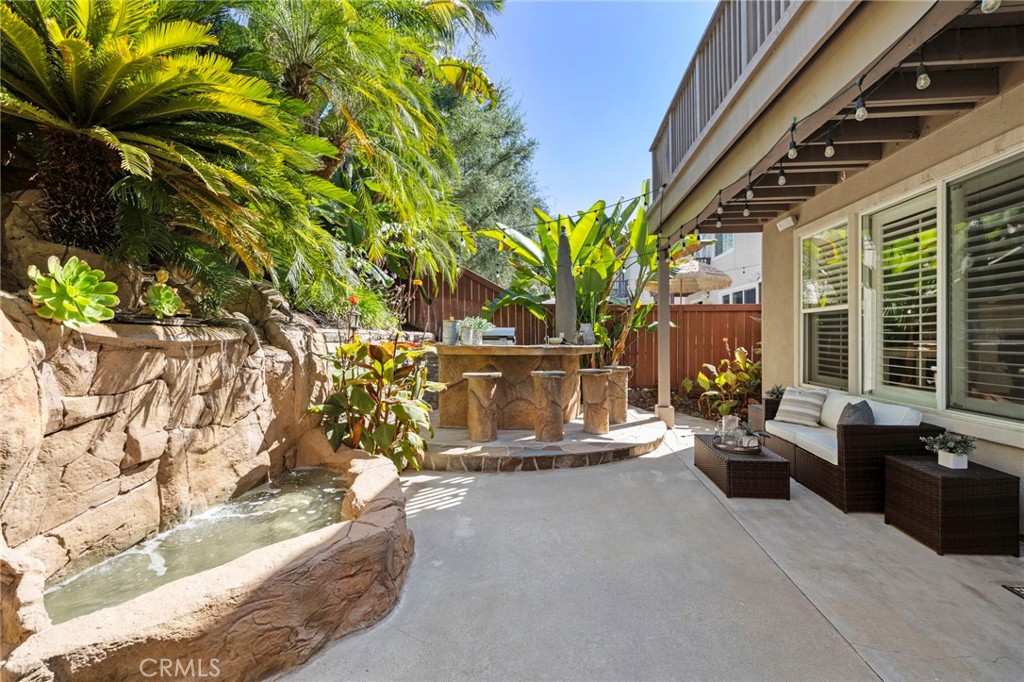 Tranquil water feature in the backyard. - 30 Acanthus, Rancho Santa Margarita CA 92688 - photo 36