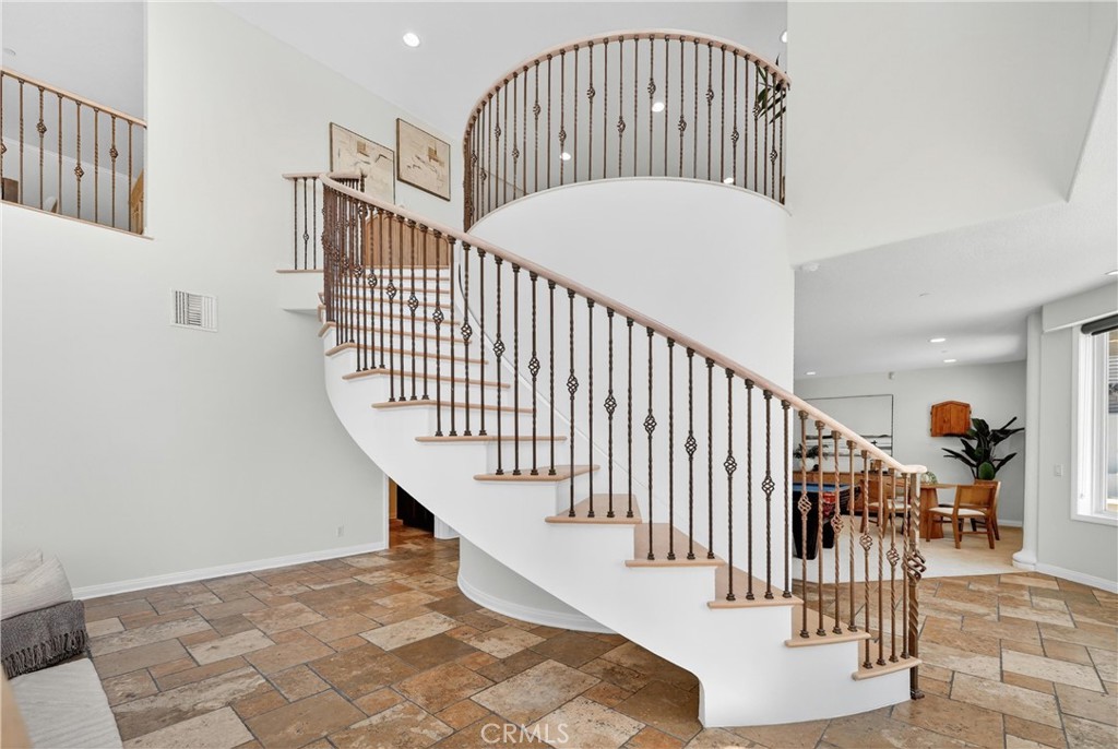 Staircase to first floor entertainment space - 111 Revuelta Court, San Clemente CA 92672 - photo 21
