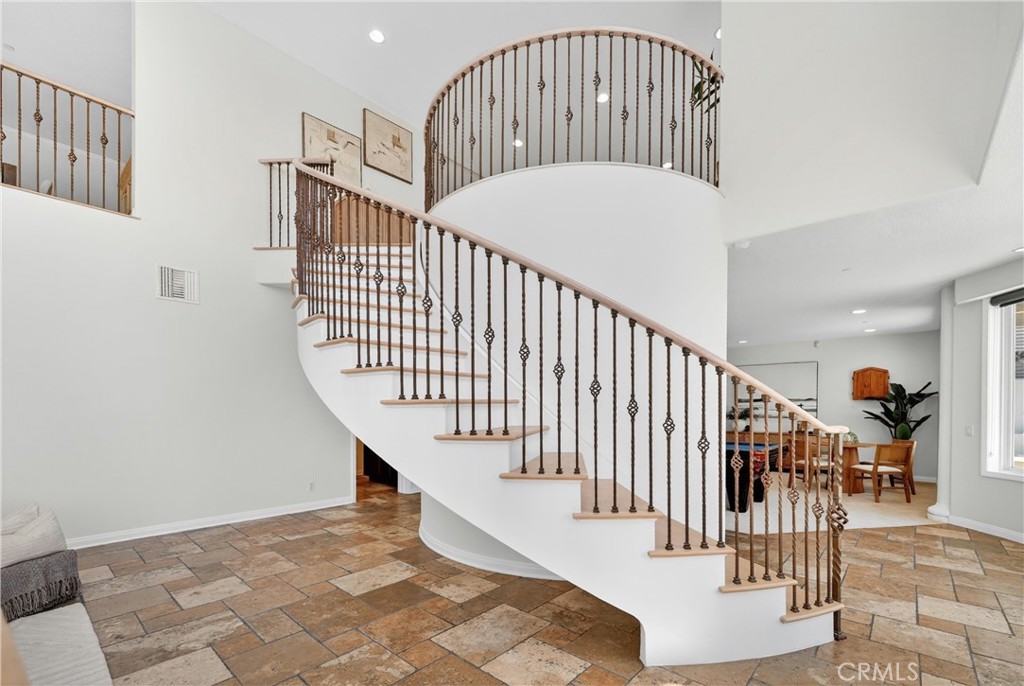 Staircase to first floor entertainment space - 111 Revuelta Court, San Clemente CA 92672 - photo 21