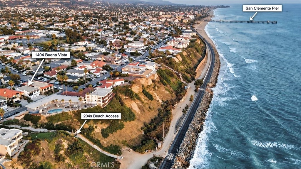 Aerial View of Property, 204s and Pier - 1404 Buena Vista 1, San Clemente CA 92672 - photo 2