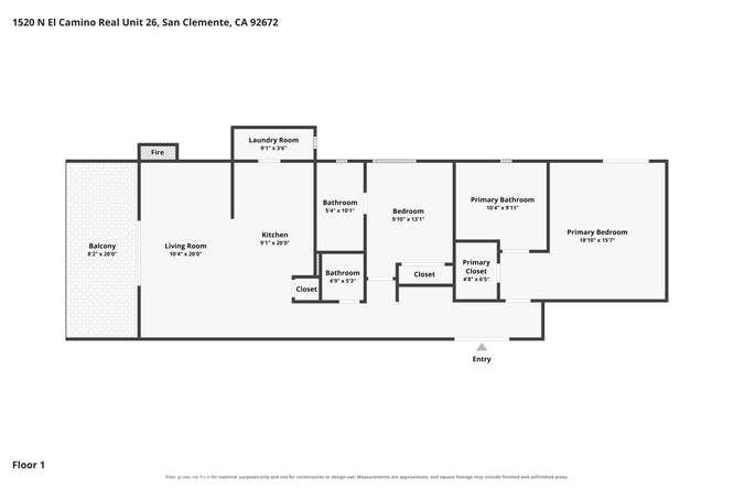 Floorplan - 1520 N El Camino Real 26, San Clemente CA 92672 - photo 32