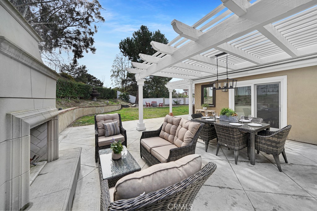 Outside propane fireplace with seating - 2897 Calle Heraldo, San Clemente CA 92673 - photo 18