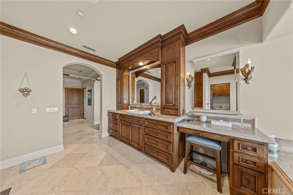 Primary Bath with Custom Vanities and Dressing Area - 41 Marbella, San Clemente CA 92673 - photo 25
