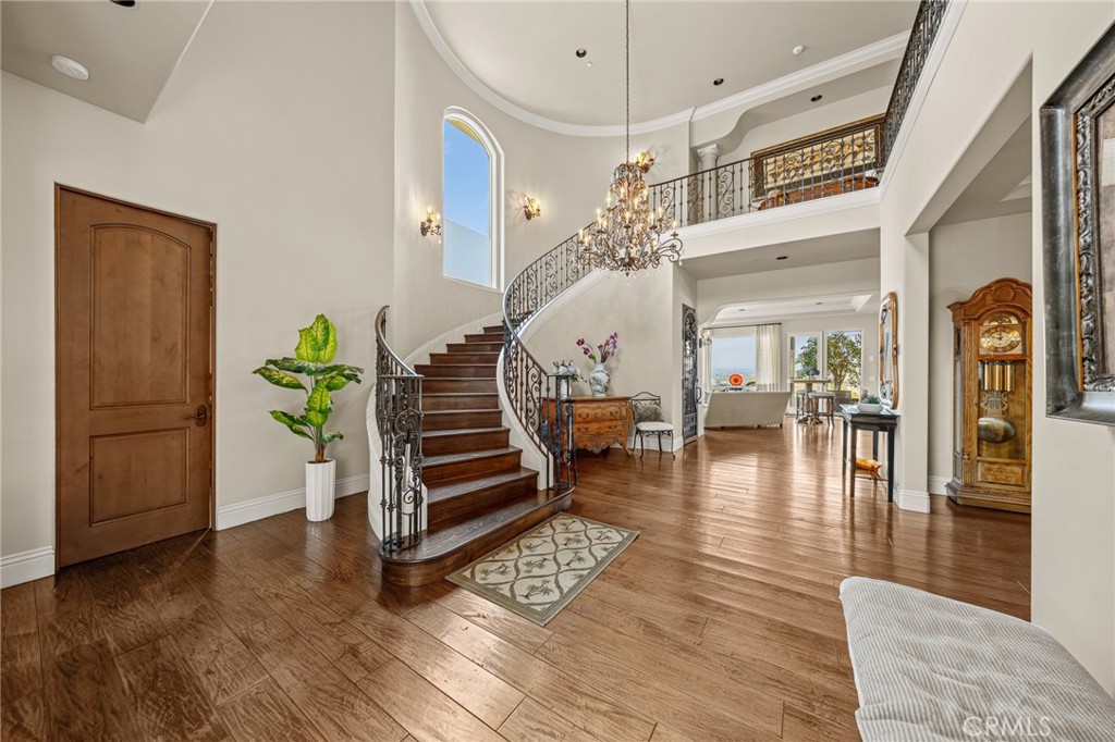 Grand Foyer with Sweeping Handcrafted Iron Staircase & Soaring Ceilings - 41 Marbella, San Clemente CA 92673 - photo 44