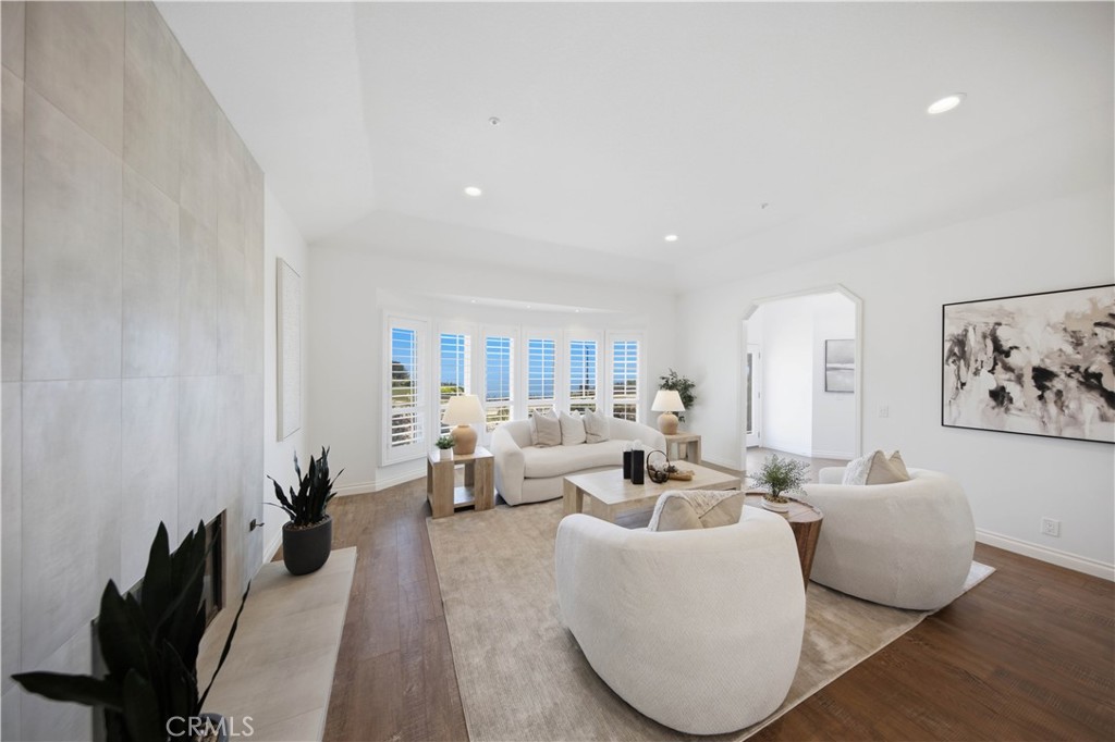 Living Room with Ocean Views and Fireplace. - 880 Avenida Acapulco, San Clemente CA 92672 - photo 17