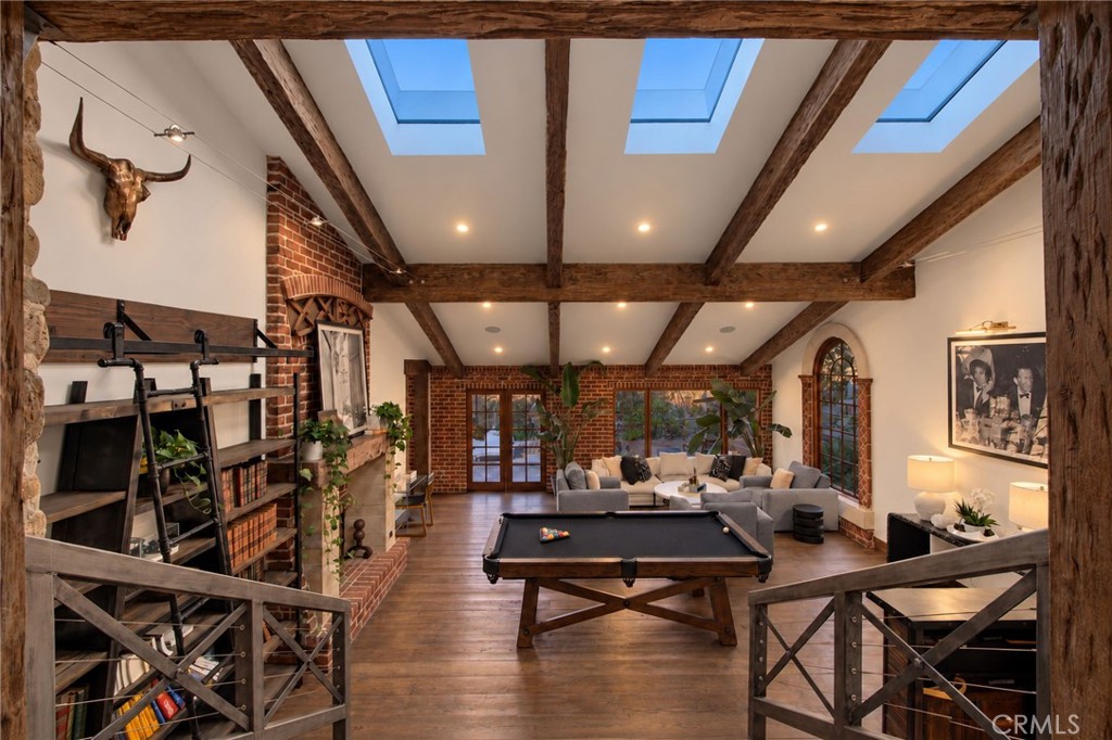 Fabulous Game Room - with fireplace, custom detailed brick work, skylights - 27151 Mission Hills Drive, San Juan Capistrano CA 92675 - photo 11