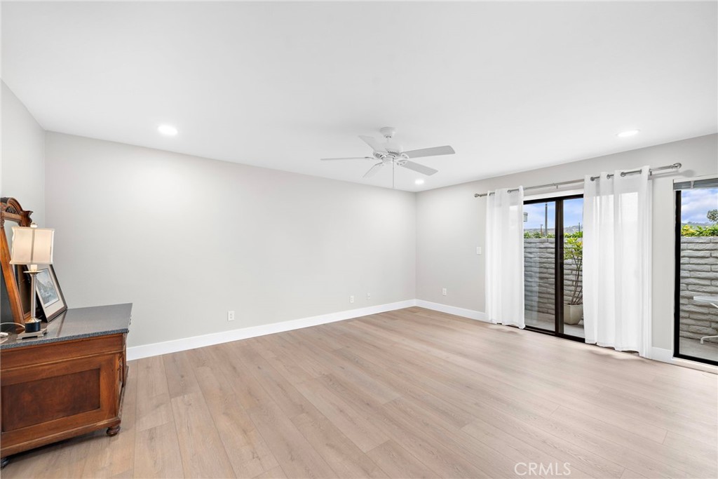 Large Primary Bedroom with 2 closets. One large walk-in closet. Small Patio - 27232 Paseo Burladero B, San Juan Capistrano CA 92675 - photo 15
