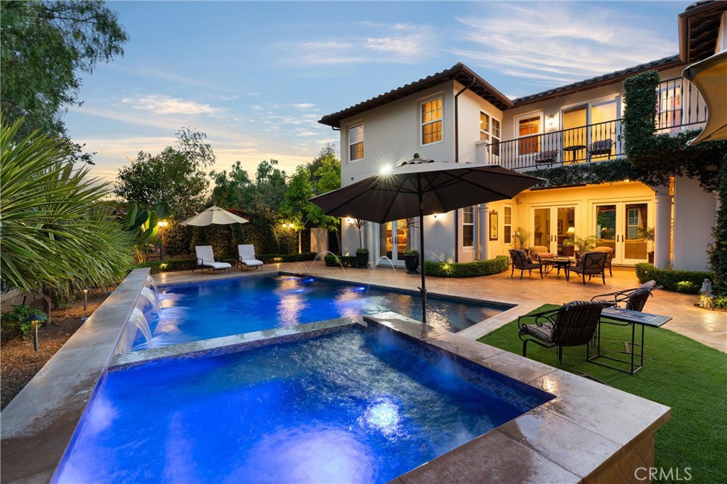 Saltwater pool and spa, completed in 2022, with beautiful water features and a tranquil setting. - 27532 Calle De La Rosa, San Juan Capistrano CA 92675 - photo 11