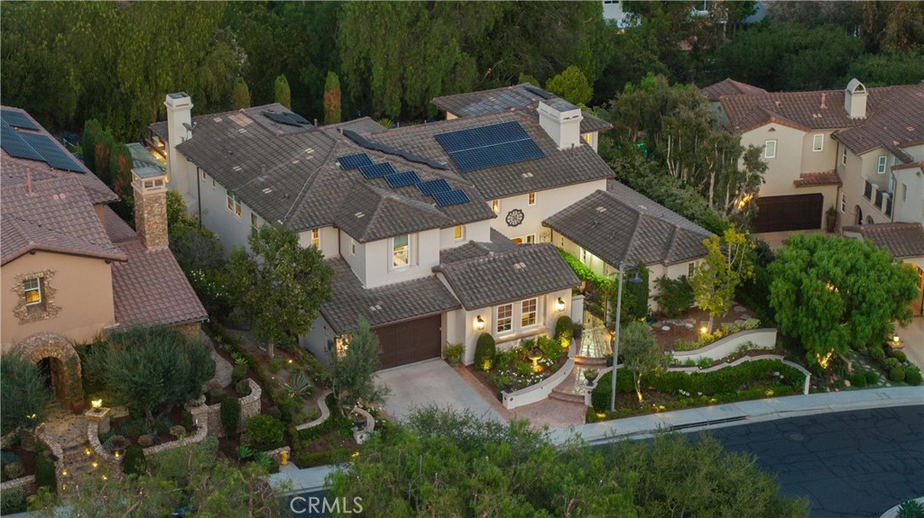 Aerial perspective highlighting the owned solar system, impressive footprint, and thoughtfully designed outdoor living s - 27532 Calle De La Rosa, San Juan Capistrano CA 92675 - photo 67