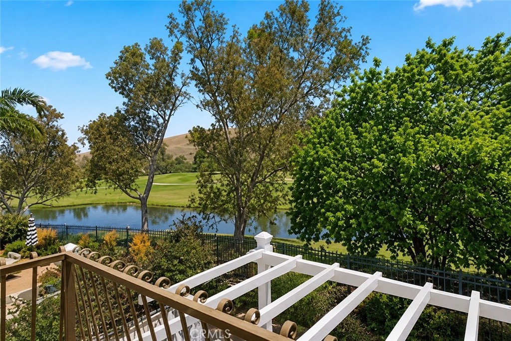 Freshly painted patio cover with view of 15th hole and pond (digitally altered) - 27971 Via De Costa, San Juan Capistrano CA 92675 - photo 13
