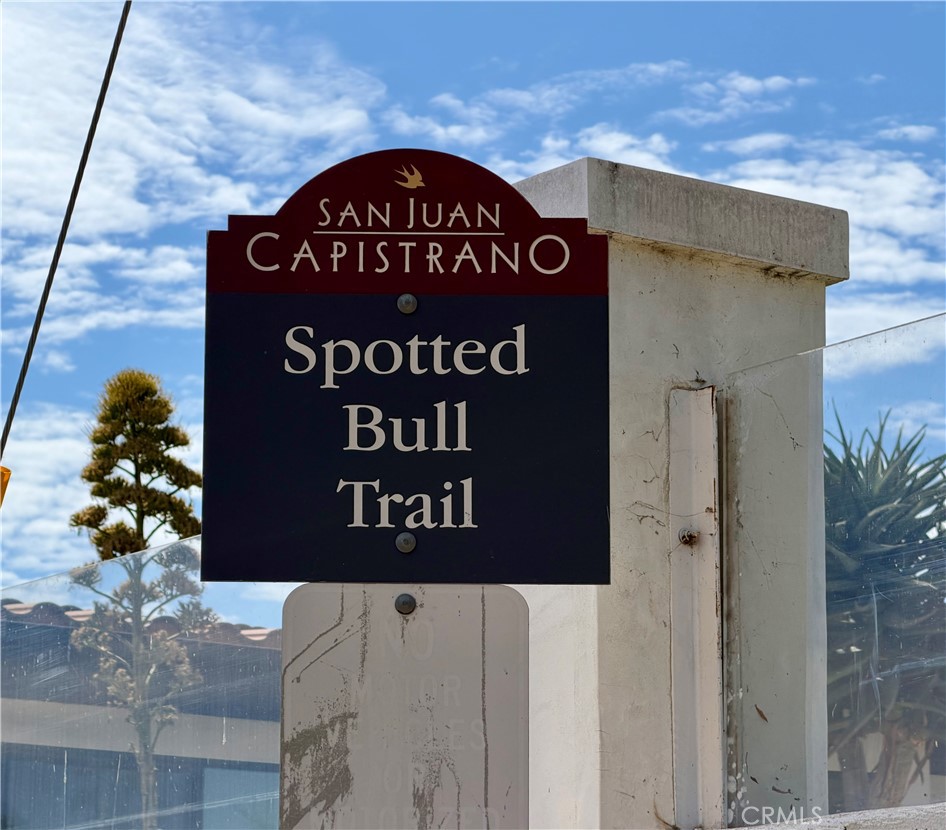 Trail sign on the corner of the parcel. - 29600 Spotted Bull Lane, San Juan Capistrano CA 92675 - photo 8