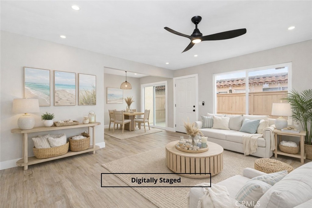 Light-filled living spaces designed for comfort and connection. Digitally staged to showcase the home’s potential. - 31377 Los Rios 64F, San Juan Capistrano CA 92675 - photo 1