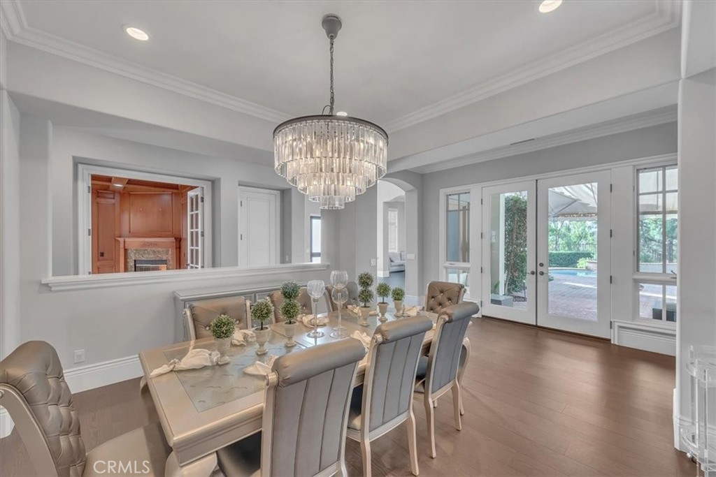 Formal Dining Room with French Doors that lead to the Backyard - 31378 Juliana Farms Road, San Juan Capistrano CA 92675 - photo 10