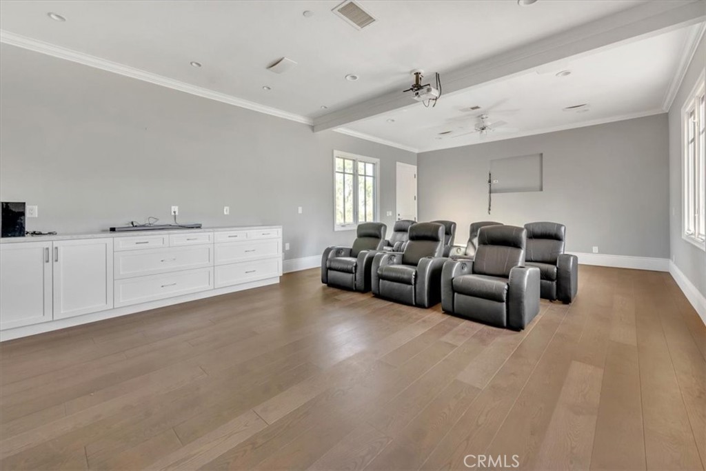 Large Media/Theatre room with movie size screen and television projector. Additional entrance from the exterior - 31378 Juliana Farms Road, San Juan Capistrano CA 92675 - photo 45