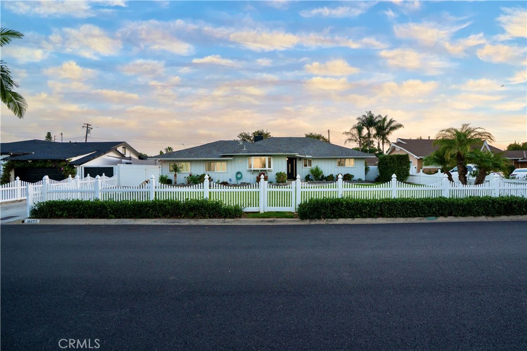 Front of 18672 Spaulding at dusk. - 18672 Spaulding, Santa Ana CA 92705 - photo 1