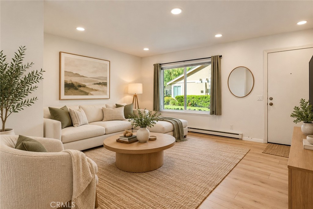 Virtually Staged Living Room - 210 Carriage B, Santa Ana CA 92707 - photo 4
