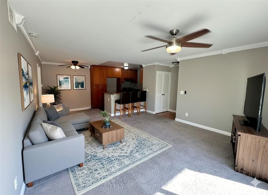 Living Room - Virtually Staged - 2521 W Sunflower R5, Santa Ana CA 92704 - photo 1