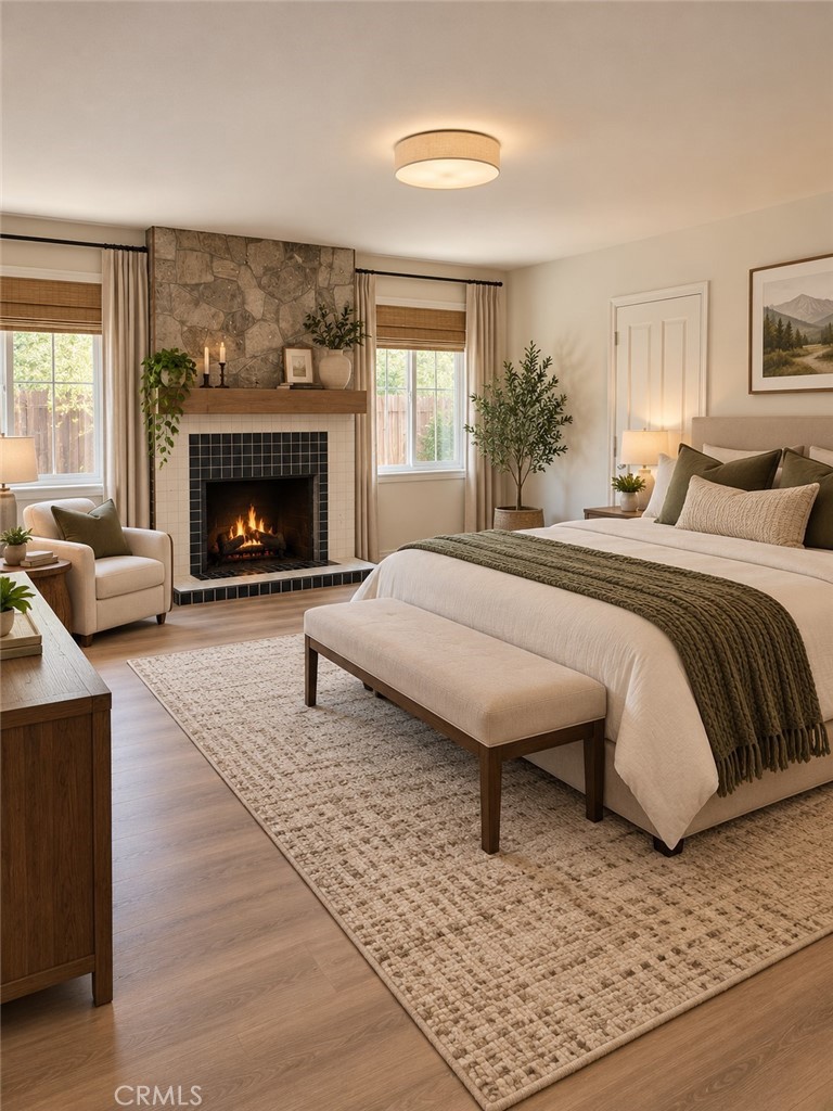 Master Bedroom - Virtually staged - 2530 S Rene, Santa Ana CA 92704 - photo 21