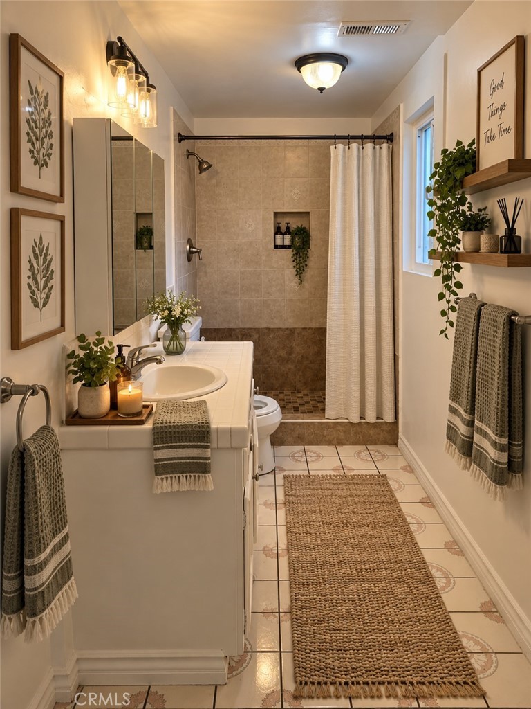 Master Bath - Virtually staged - 2530 S Rene, Santa Ana CA 92704 - photo 22