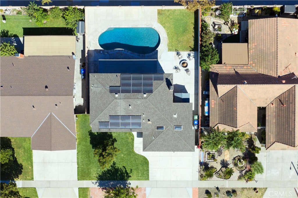 Top down image of lot with pool - 3709 S Olive Street, Santa Ana CA 92707 - photo 4