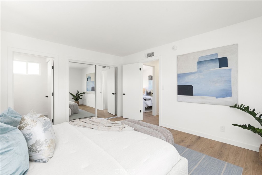 Primary bedroom with private bathroom and direct access to uppder deck - 3709 S Olive Street, Santa Ana CA 92707 - photo 34