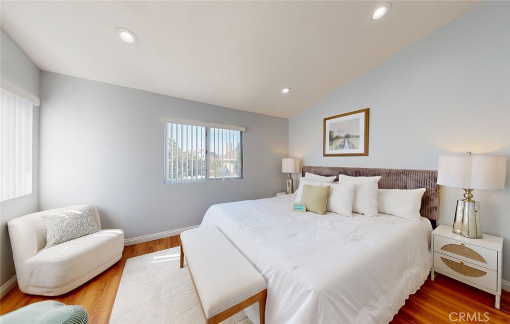 Primary bedroom with vaulted ceiling - 400 North Lisabeth, Santa Ana CA 92703 - photo 14