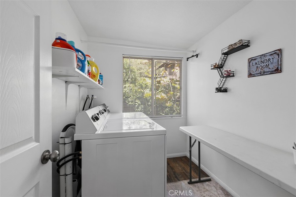 Inside laundry room. There's even a view here - overlooking the creek! - 29501 Silverado Canyon Road, Silverado Canyon CA 92676 - photo 34