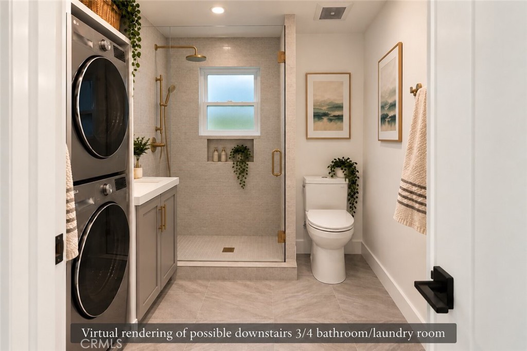 Virtual Rendering of Possible 3/4 bathroom/laundry room - 1111 E 1st, Tustin CA 92780 - photo 15