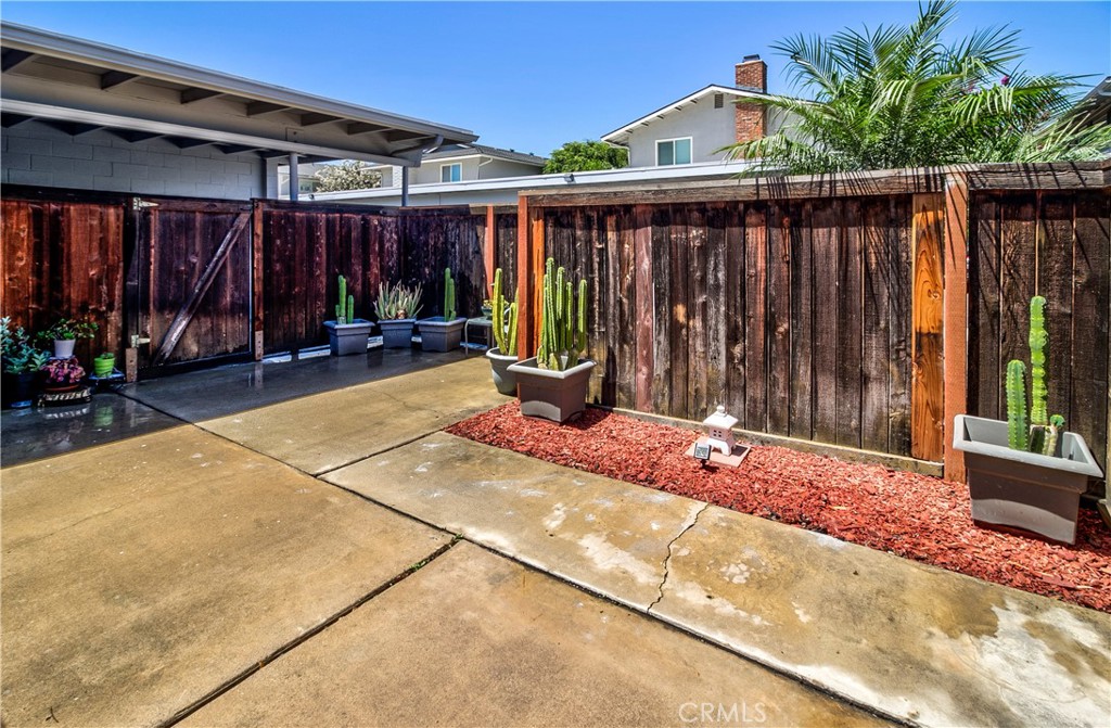 Large patio with new fence provided by HOA - 1159 E 1st, Tustin CA 92780 - photo 28
