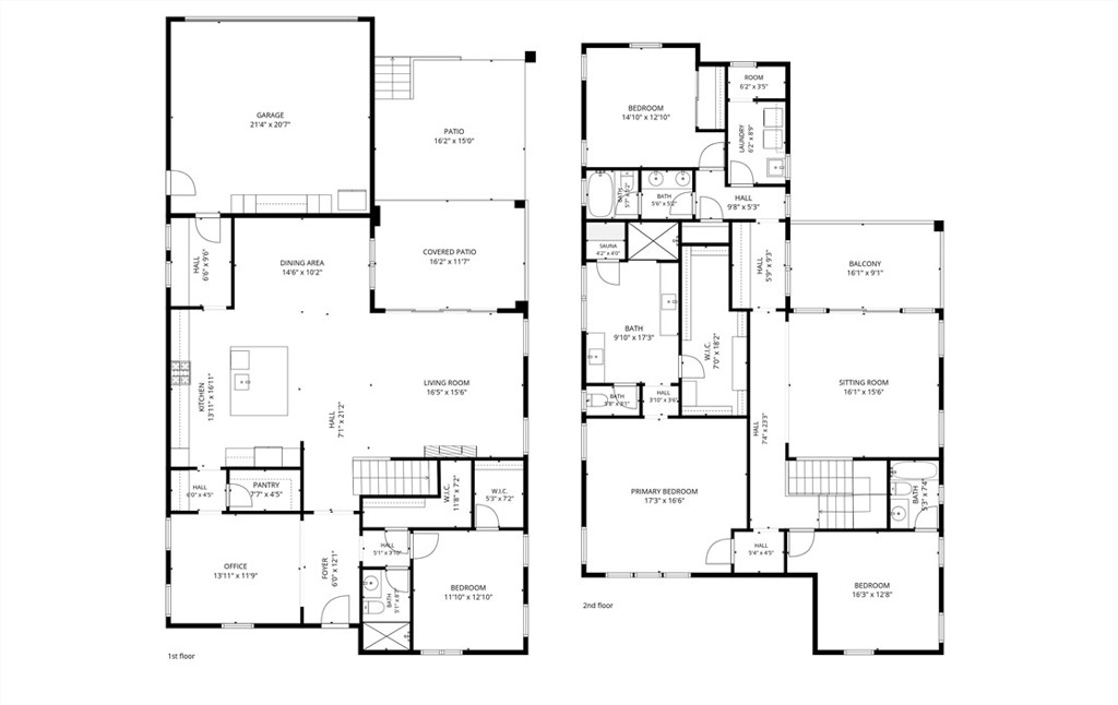Floor plan of the main house. - 116 Patton Way, Tustin CA 92782 - photo 29