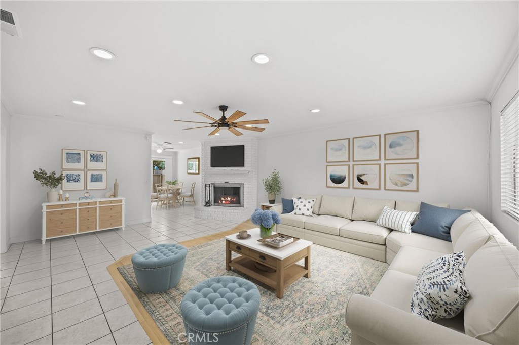 Living Room (Virtual Staging) - 17920 Irvine Boulevard 55, Tustin CA 92780 - photo 1